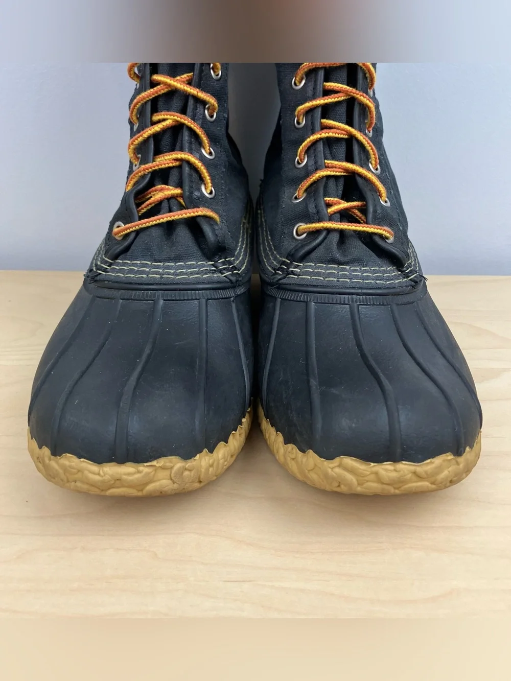 L.L. Bean Men’s Size 10.0 M Signature Waxed Canvas Black Duck Boots Lace Up